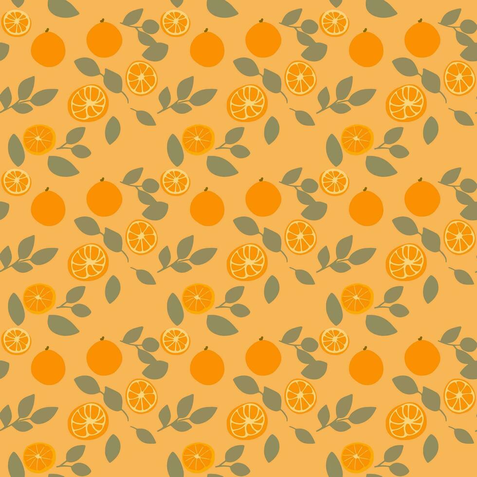 mooi naadloos oranje patroon vector