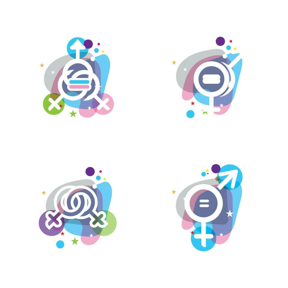 geslacht gelijkheid symbool icoon vector illustratie