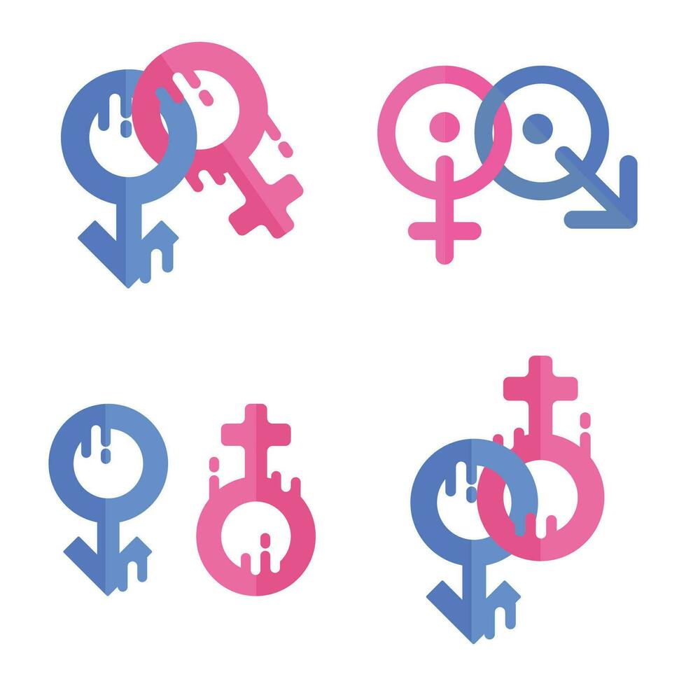 geslacht gelijkheid symbool icoon vector illustratie