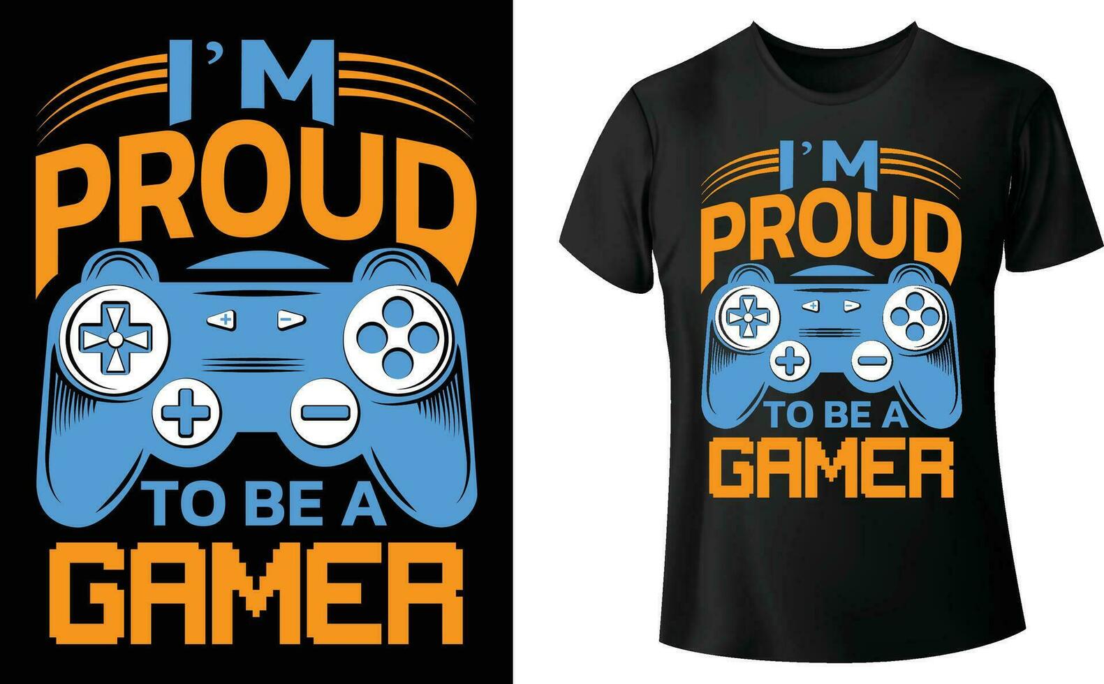 ik ben trots naar worden een gamer t-shirt ontwerp voor spel minnaar t-shirt ontwerp vector