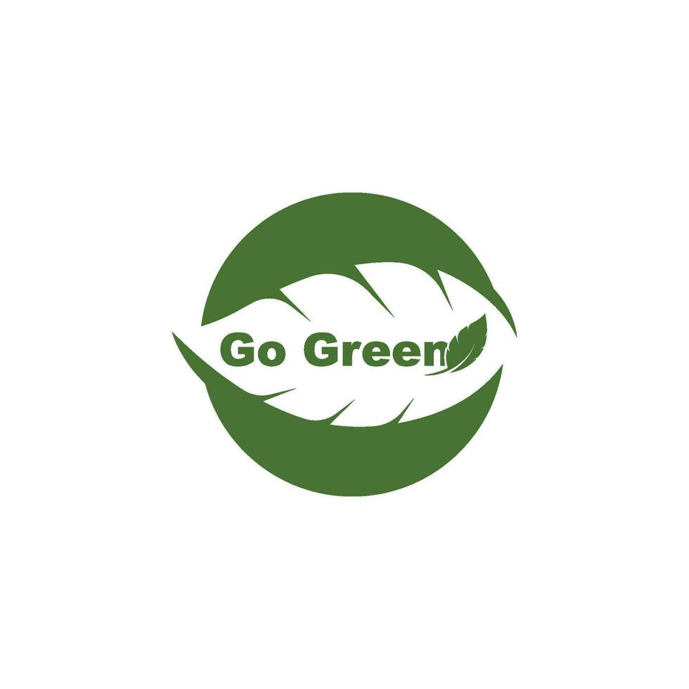 groen blad ecologie natuur element vector icoon van Gaan groen