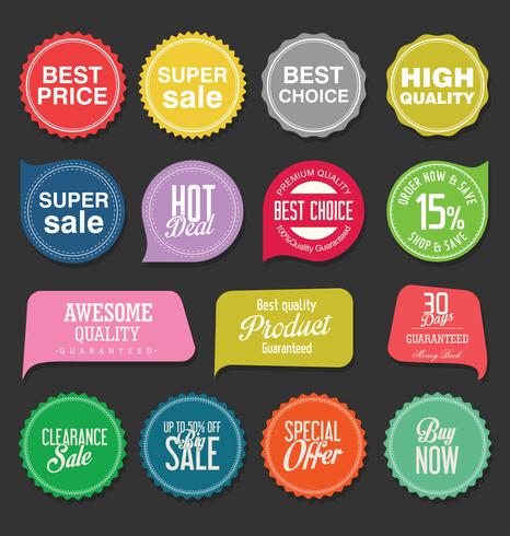 Moderne badges stickers en labels-collectie vector