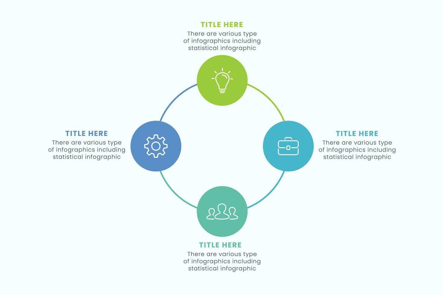 presentatie bedrijf cirkel infographic sjabloon met 4 stap elementen vector illustratie