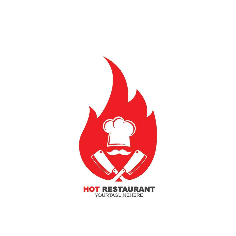 brand hoed chef logo sjabloon vector