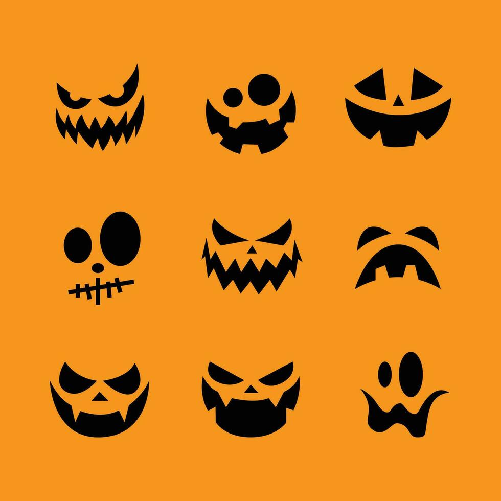 halloween thema pompoen Fae silhouet concept illustratie vector