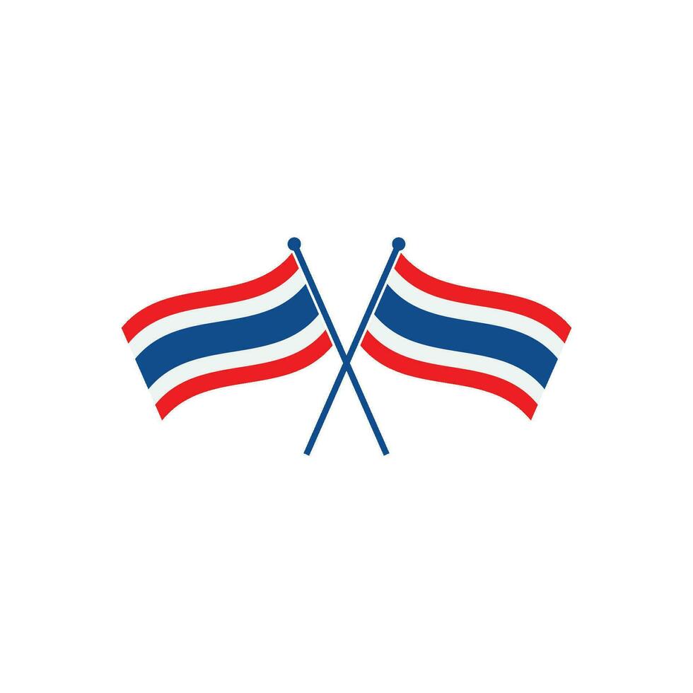 Thailand vlag icoon vector illustratie