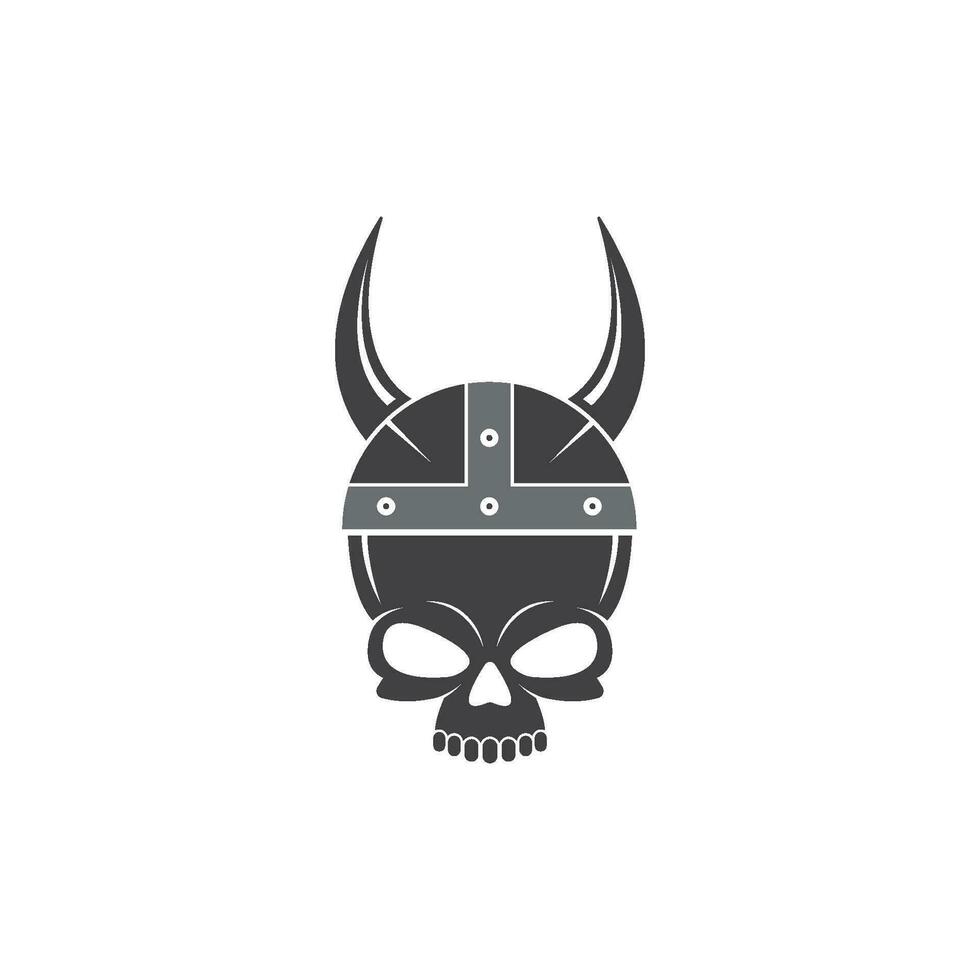 spartaans helm met schedel en vector icoon illustratie