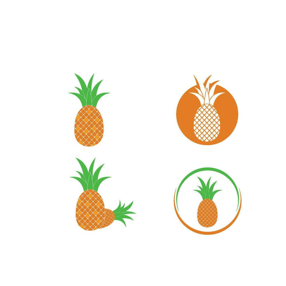 ananas icoon vector illustratie ontwerp