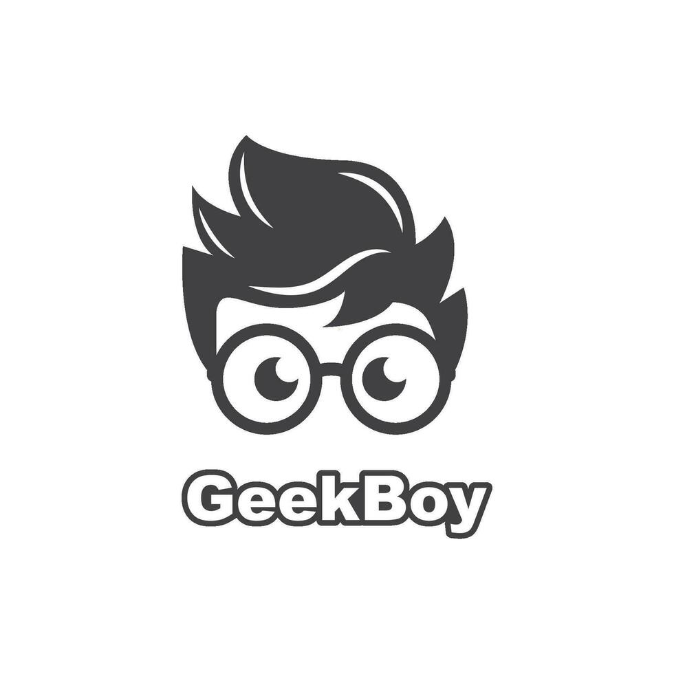 geek jongen icoon vector illustratie ontwerp