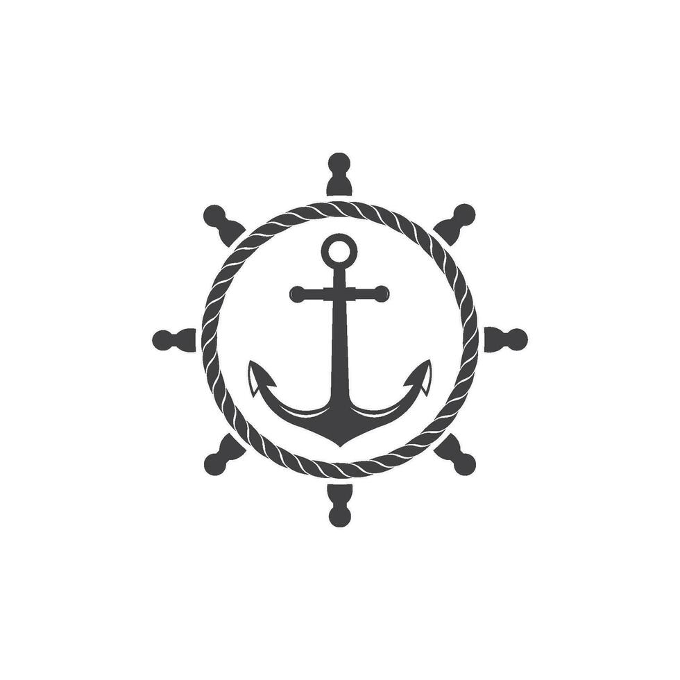 nautische vector logo icoon van maritiem illustratie