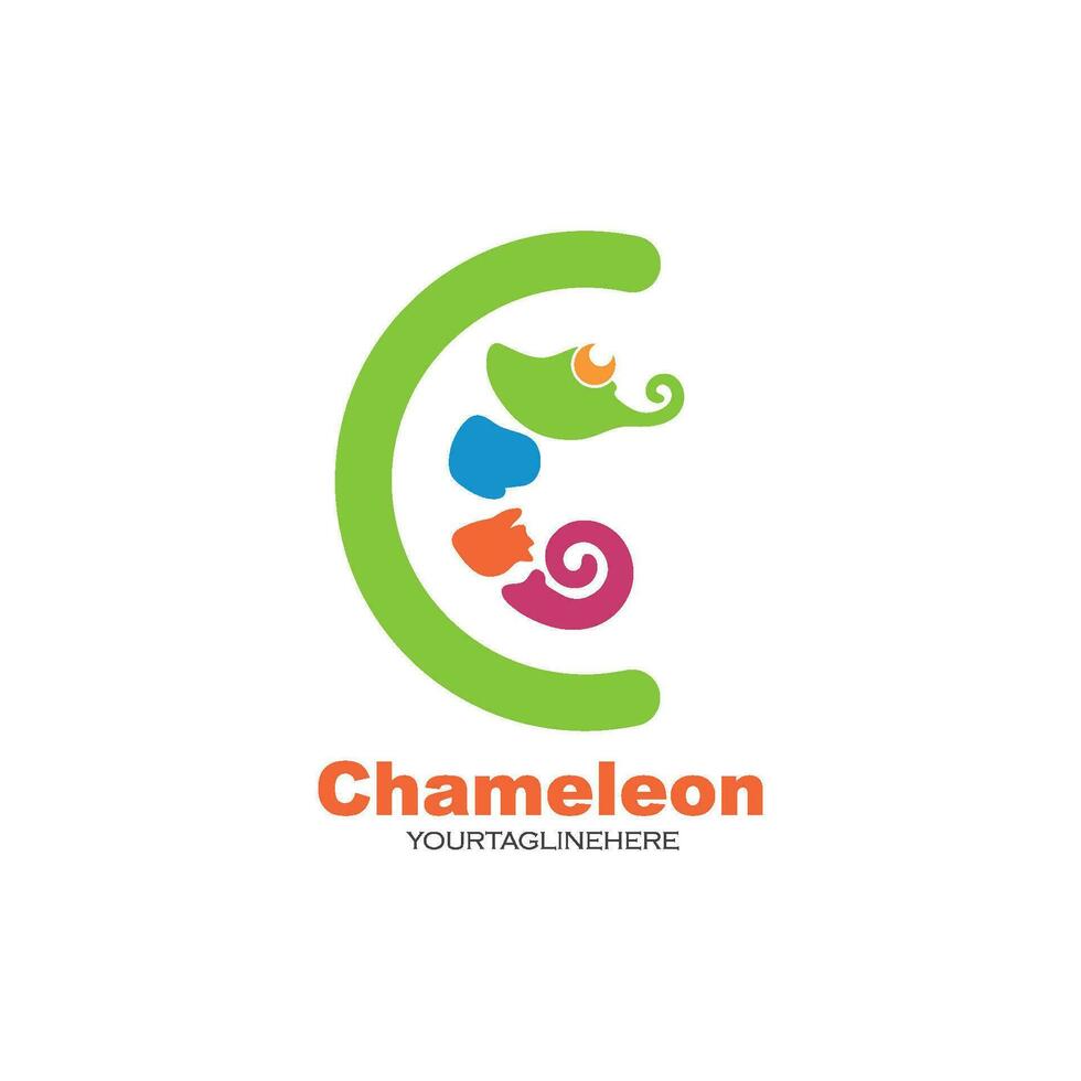 kameleon vector icoon logo illustratie ontwerp