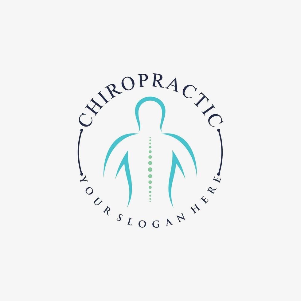 chiropractie logo ontwerp vector spinal ruggegraat icoon logo met creatief element concept