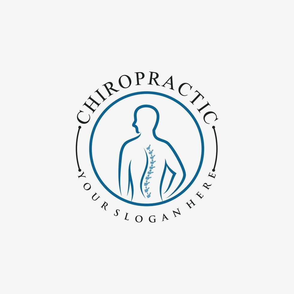 chiropractie logo ontwerp vector spinal ruggegraat icoon logo met creatief element concept