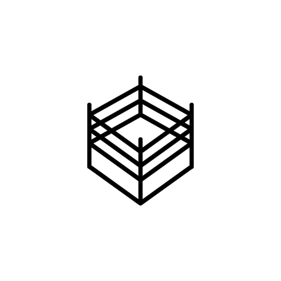 boksen ring icoon vector ontwerp Sjablonen