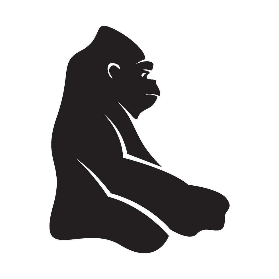 gorilla icoon logo ontwerp vector