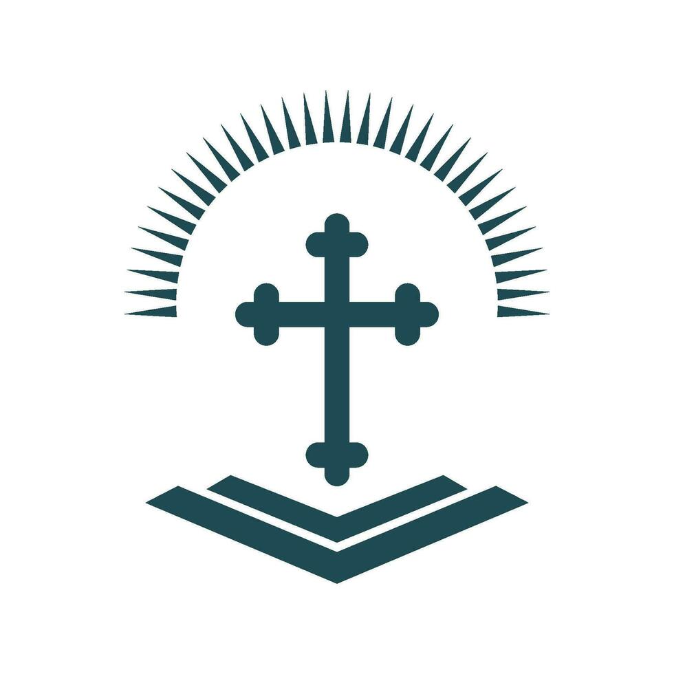 kerk logo icoon ontwerp vector