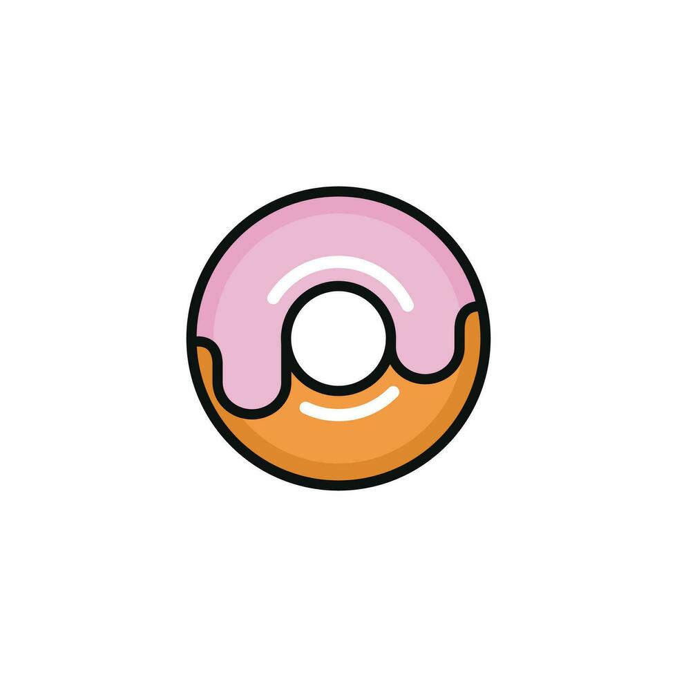 donut vector illustratie geïsoleerd Aan wit achtergrond. donut icoon