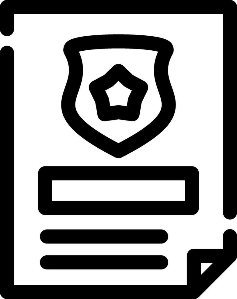 Politie certificaat creatief icoon ontwerp vector