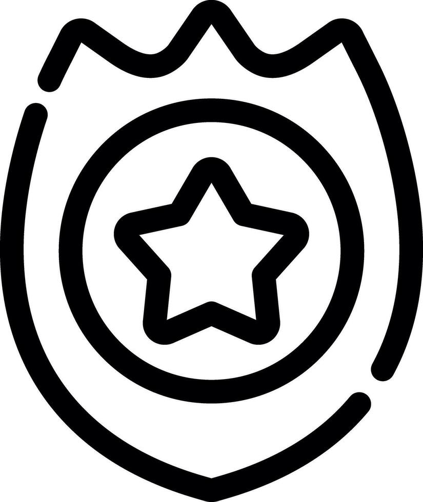 Politie insigne creatief icoon ontwerp vector
