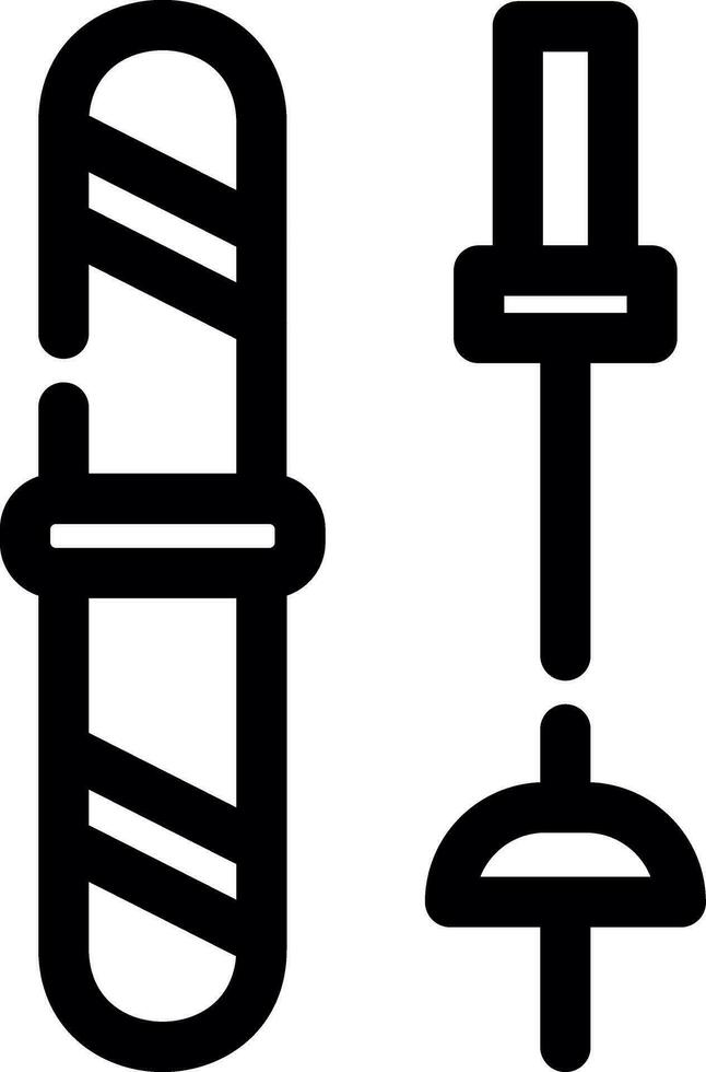 ski uitrusting creatief icoon ontwerp vector