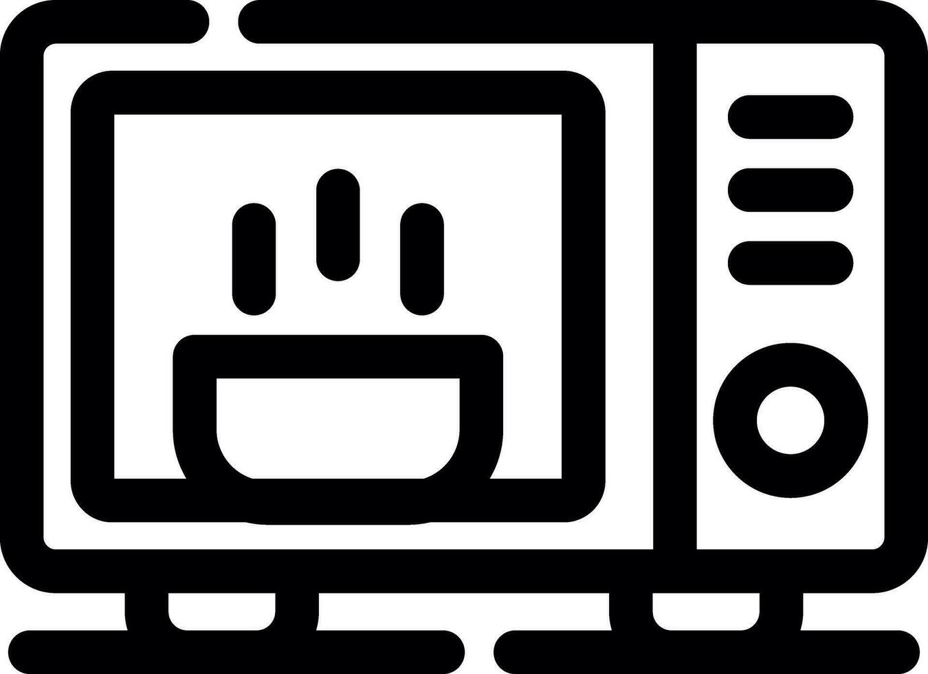 magnetronoven creatief icoon ontwerp vector