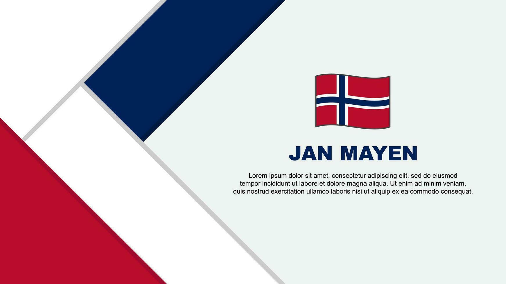 jan mayen vlag abstract achtergrond ontwerp sjabloon. jan mayen onafhankelijkheid dag banier tekenfilm vector illustratie. jan mayen illustratie