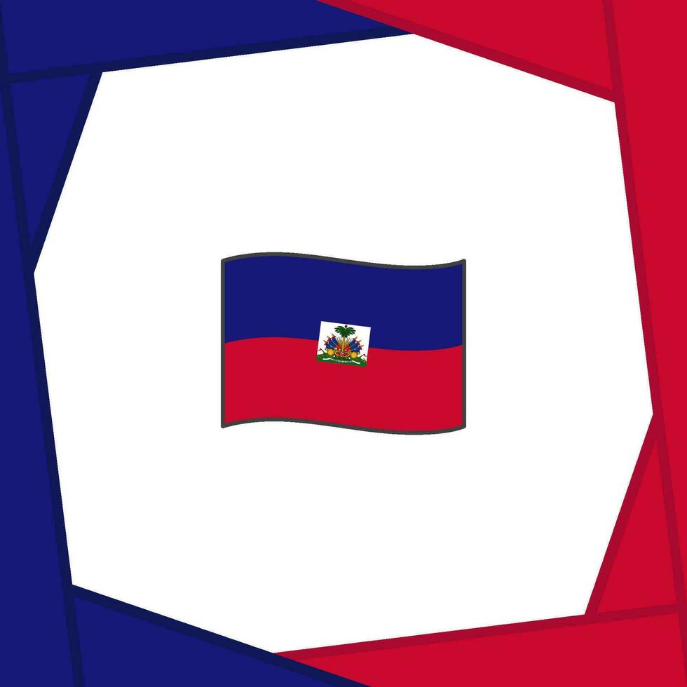 Haïti vlag abstract achtergrond ontwerp sjabloon. Haïti onafhankelijkheid dag banier sociaal media na. Haïti onafhankelijkheid dag vector
