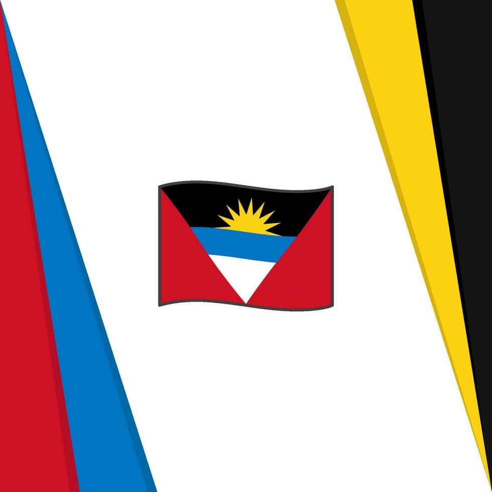 antigua en Barbuda vlag abstract achtergrond ontwerp sjabloon. antigua en Barbuda onafhankelijkheid dag banier sociaal media na. antigua en Barbuda vlag vector