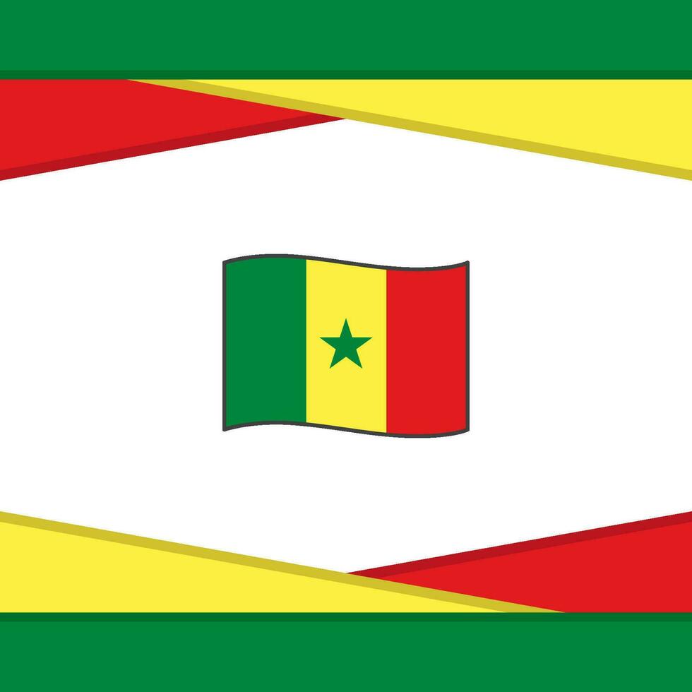 Senegal vlag abstract achtergrond ontwerp sjabloon. Senegal onafhankelijkheid dag banier sociaal media na. Senegal vector