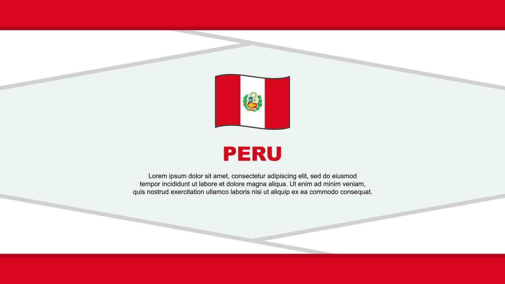 Peru vlag abstract achtergrond ontwerp sjabloon. Peru onafhankelijkheid dag banier tekenfilm vector illustratie. vector