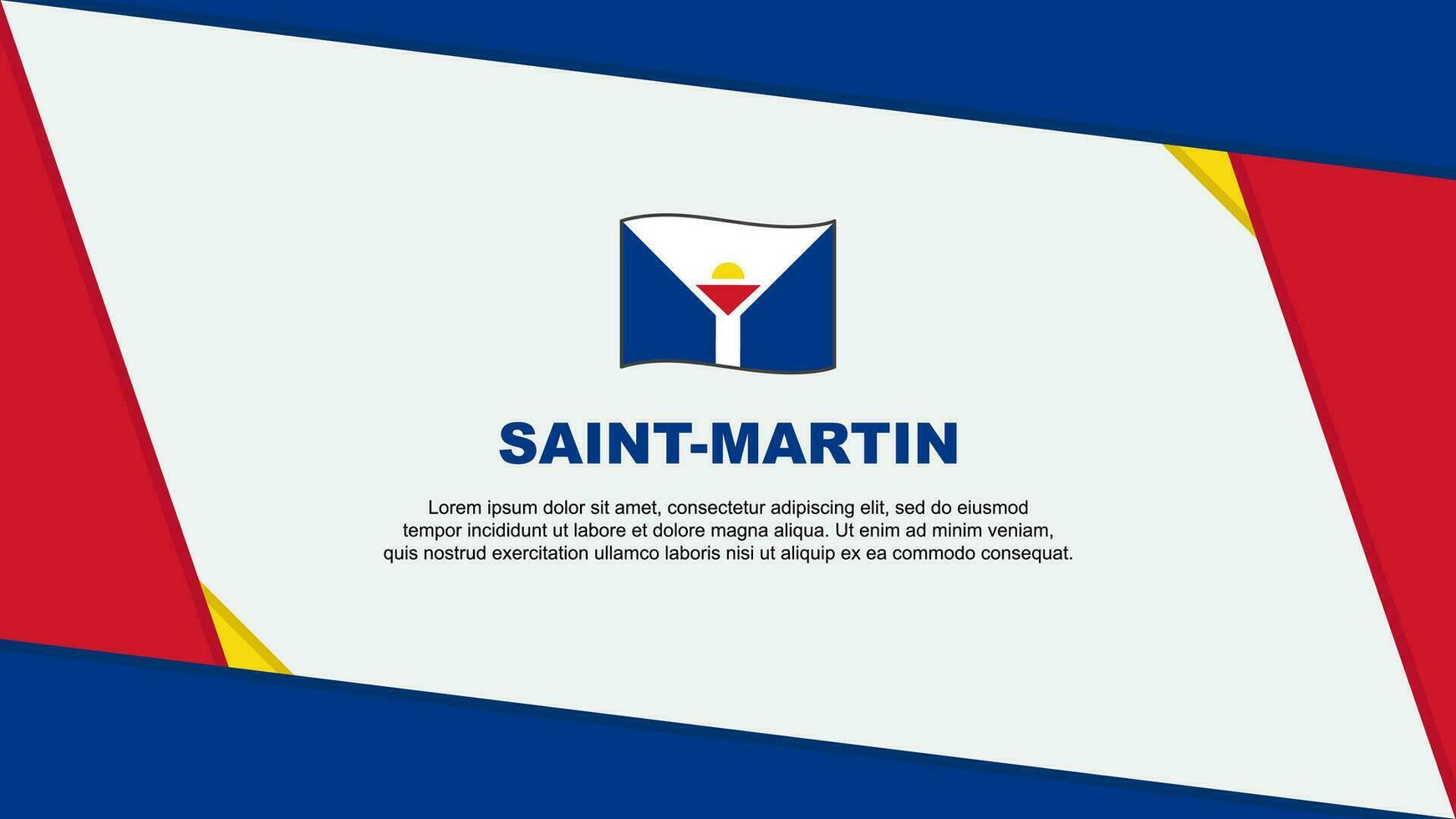 heilige Martin vlag abstract achtergrond ontwerp sjabloon. heilige Martin onafhankelijkheid dag banier tekenfilm vector illustratie. heilige Martin onafhankelijkheid dag