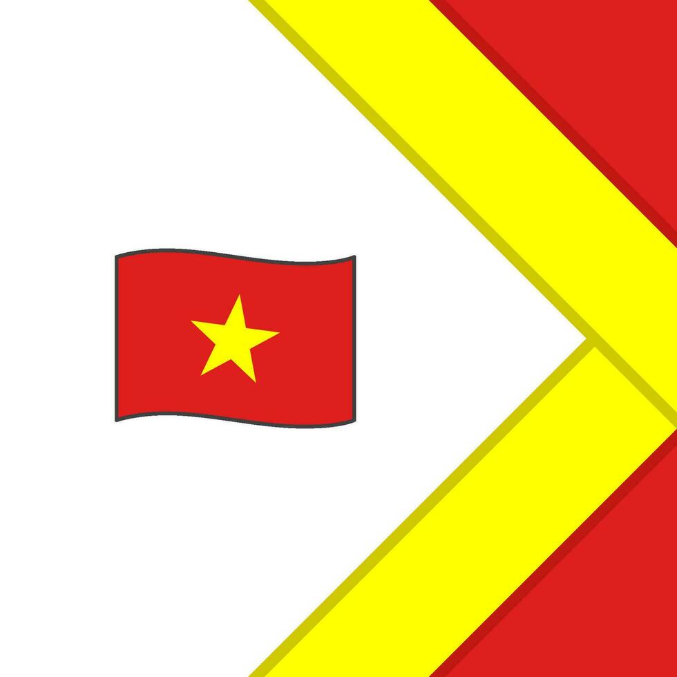 Vietnam vlag abstract achtergrond ontwerp sjabloon. Vietnam onafhankelijkheid dag banier sociaal media na. Vietnam tekenfilm vector