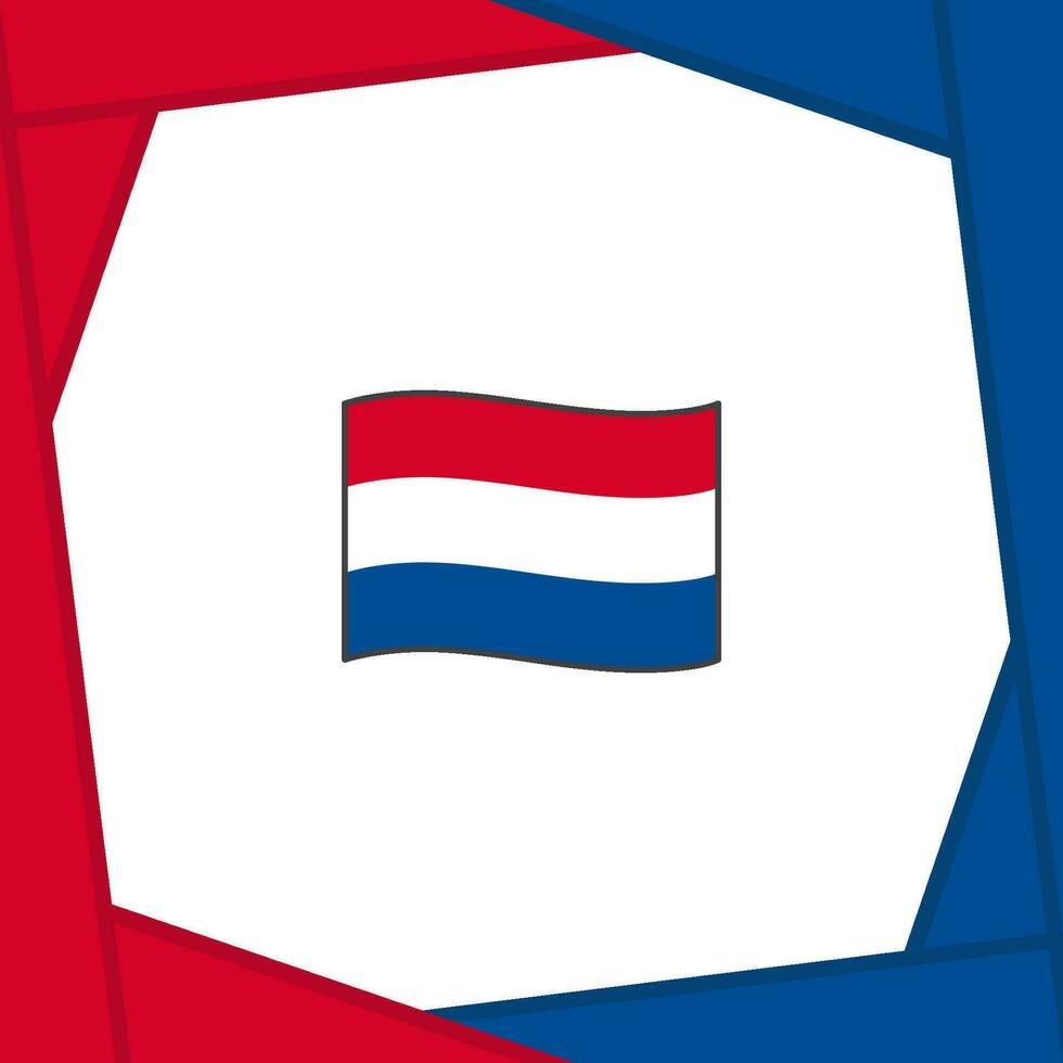 Nederland vlag abstract achtergrond ontwerp sjabloon. Nederland onafhankelijkheid dag banier sociaal media na. Nederland banier vector