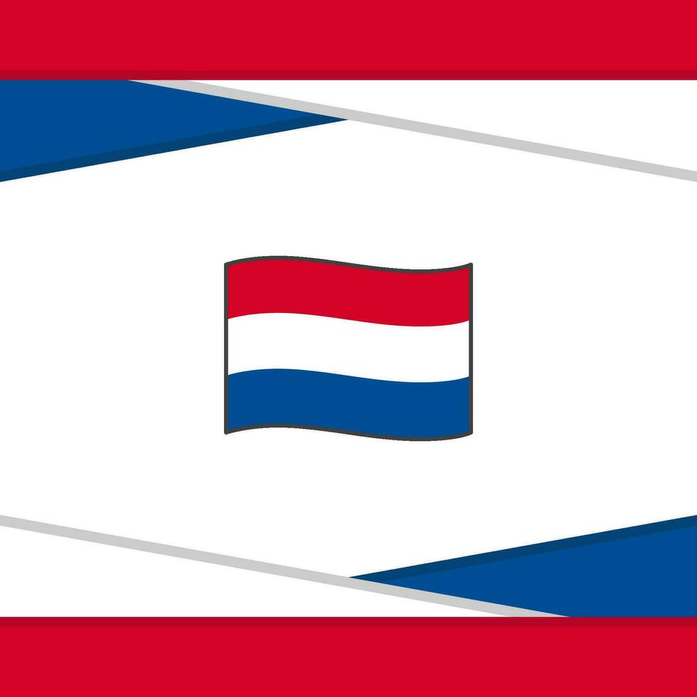 Nederland vlag abstract achtergrond ontwerp sjabloon. Nederland onafhankelijkheid dag banier sociaal media na. Nederland vector