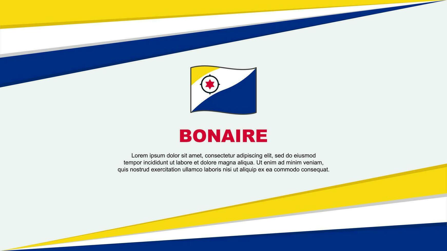 bonaire vlag abstract achtergrond ontwerp sjabloon. bonaire onafhankelijkheid dag banier tekenfilm vector illustratie. bonaire ontwerp