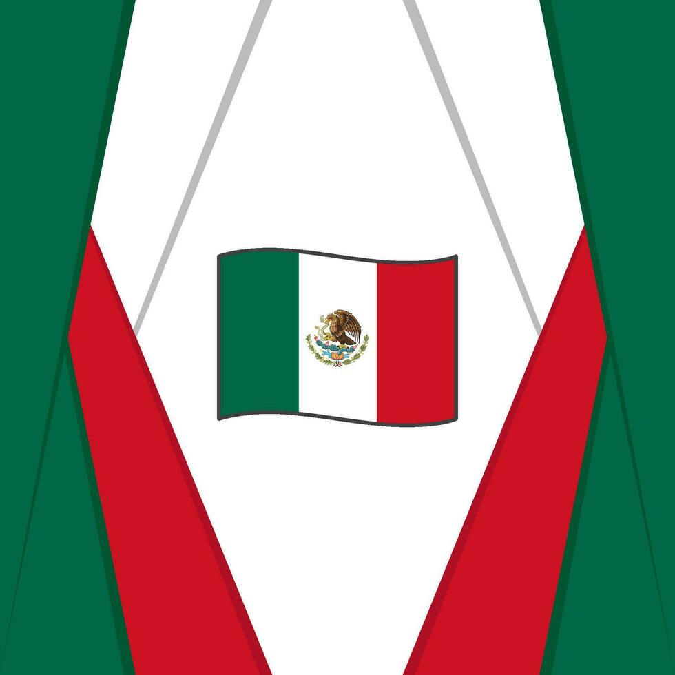 Mexico vlag abstract achtergrond ontwerp sjabloon. Mexico onafhankelijkheid dag banier sociaal media na. Mexico achtergrond vector