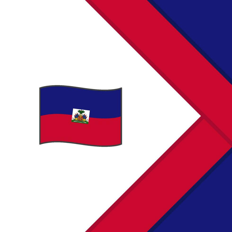 Haïti vlag abstract achtergrond ontwerp sjabloon. Haïti onafhankelijkheid dag banier sociaal media na. Haïti sjabloon vector