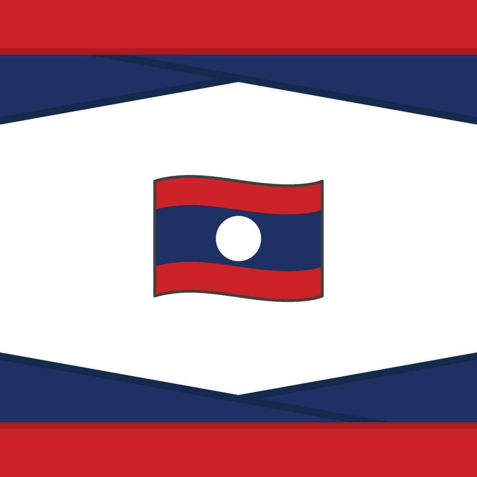 Laos vlag abstract achtergrond ontwerp sjabloon. Laos onafhankelijkheid dag banier sociaal media na. Laos vector