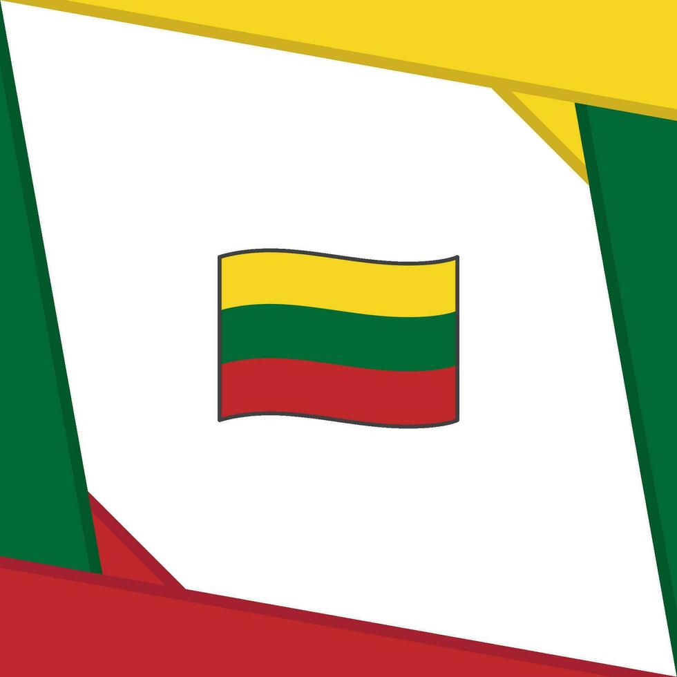 Litouwen vlag abstract achtergrond ontwerp sjabloon. Litouwen onafhankelijkheid dag banier sociaal media na. Litouwen tekenfilm vector