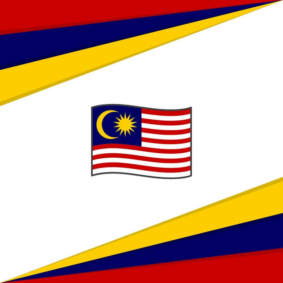 Maleisië vlag abstract achtergrond ontwerp sjabloon. Maleisië onafhankelijkheid dag banier sociaal media na. Maleisië ontwerp vector