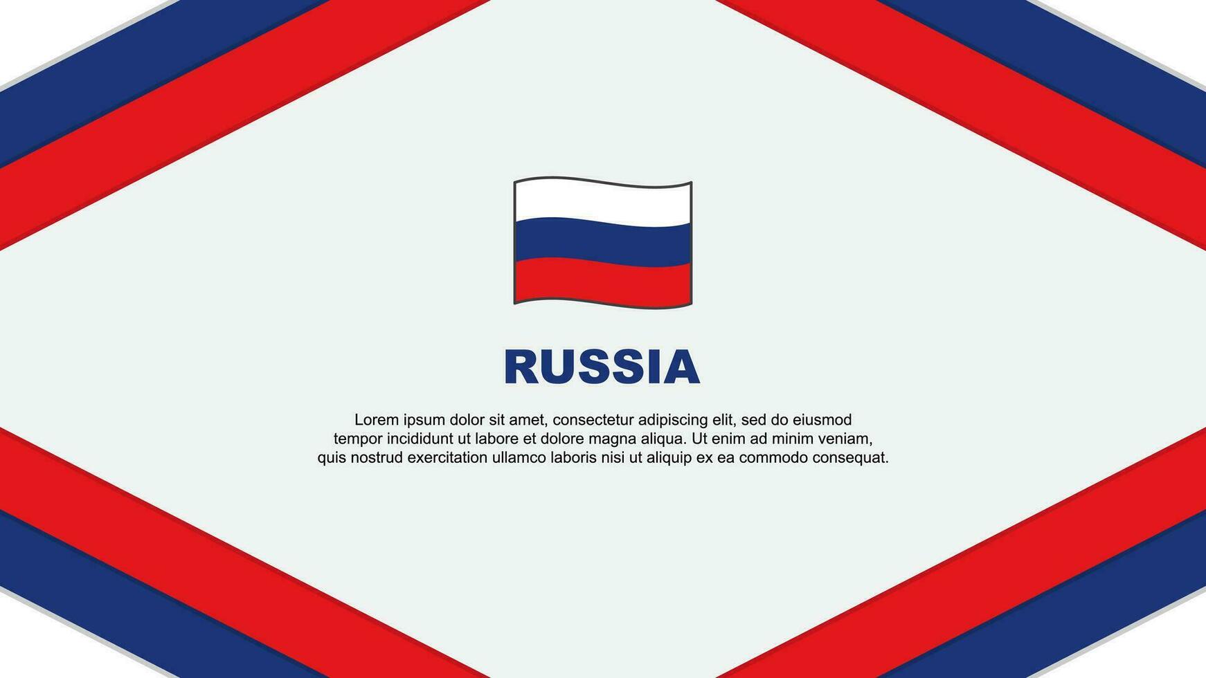 Rusland vlag abstract achtergrond ontwerp sjabloon. Rusland onafhankelijkheid dag banier tekenfilm vector illustratie. Rusland sjabloon