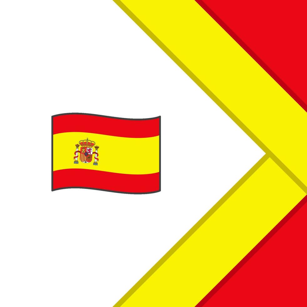 Spanje vlag abstract achtergrond ontwerp sjabloon. Spanje onafhankelijkheid dag banier sociaal media na. Spanje tekenfilm vector