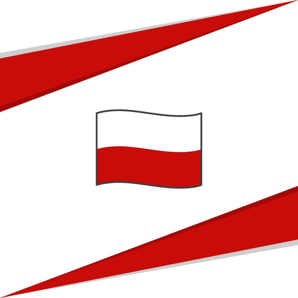 Polen vlag abstract achtergrond ontwerp sjabloon. Polen onafhankelijkheid dag banier sociaal media na. Polen ontwerp vector