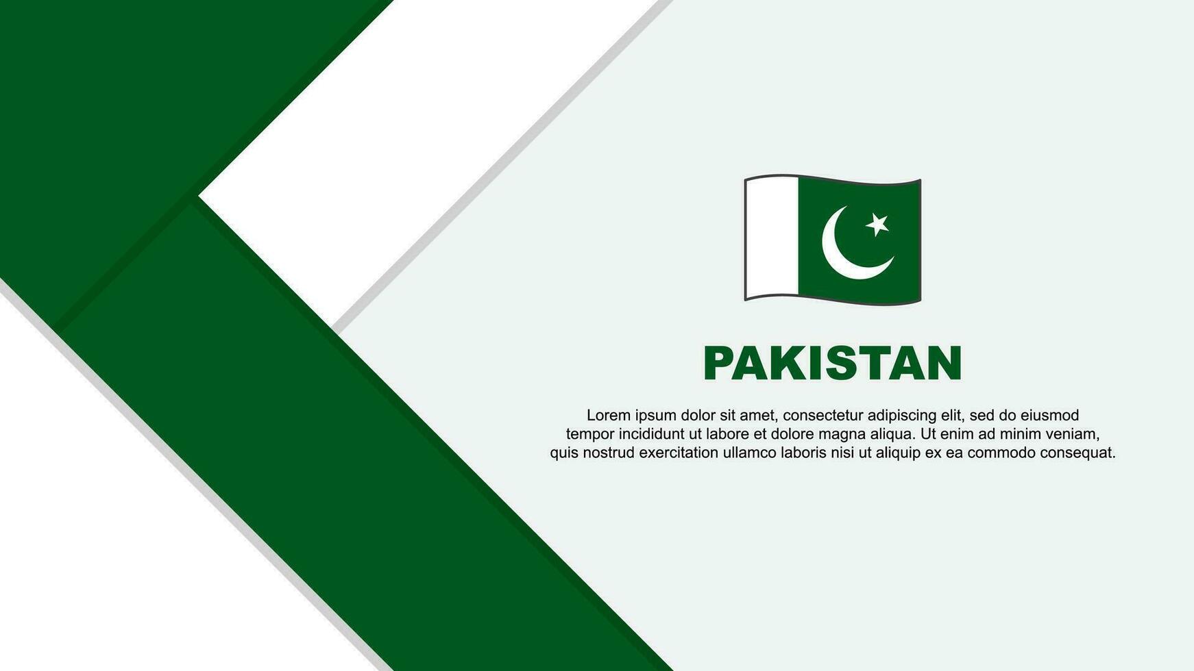 Pakistan vlag abstract achtergrond ontwerp sjabloon. Pakistan onafhankelijkheid dag banier tekenfilm vector illustratie. Pakistan illustratie