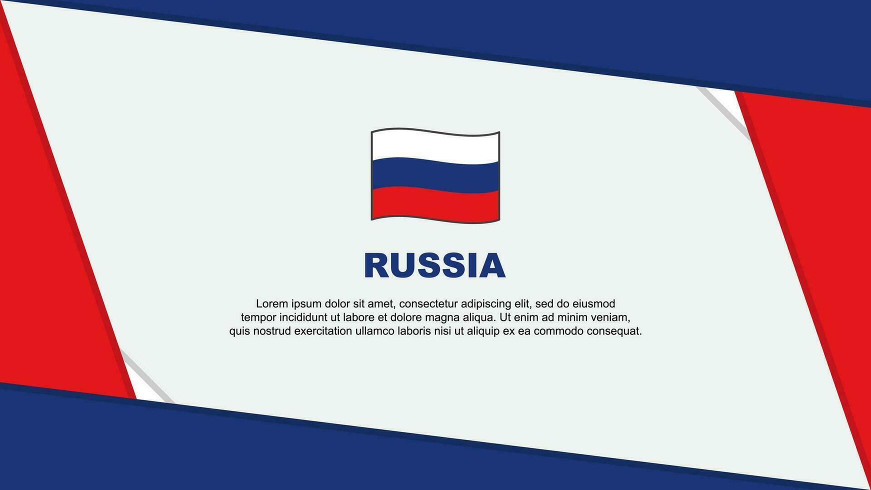 Rusland vlag abstract achtergrond ontwerp sjabloon. Rusland onafhankelijkheid dag banier tekenfilm vector illustratie. Rusland onafhankelijkheid dag