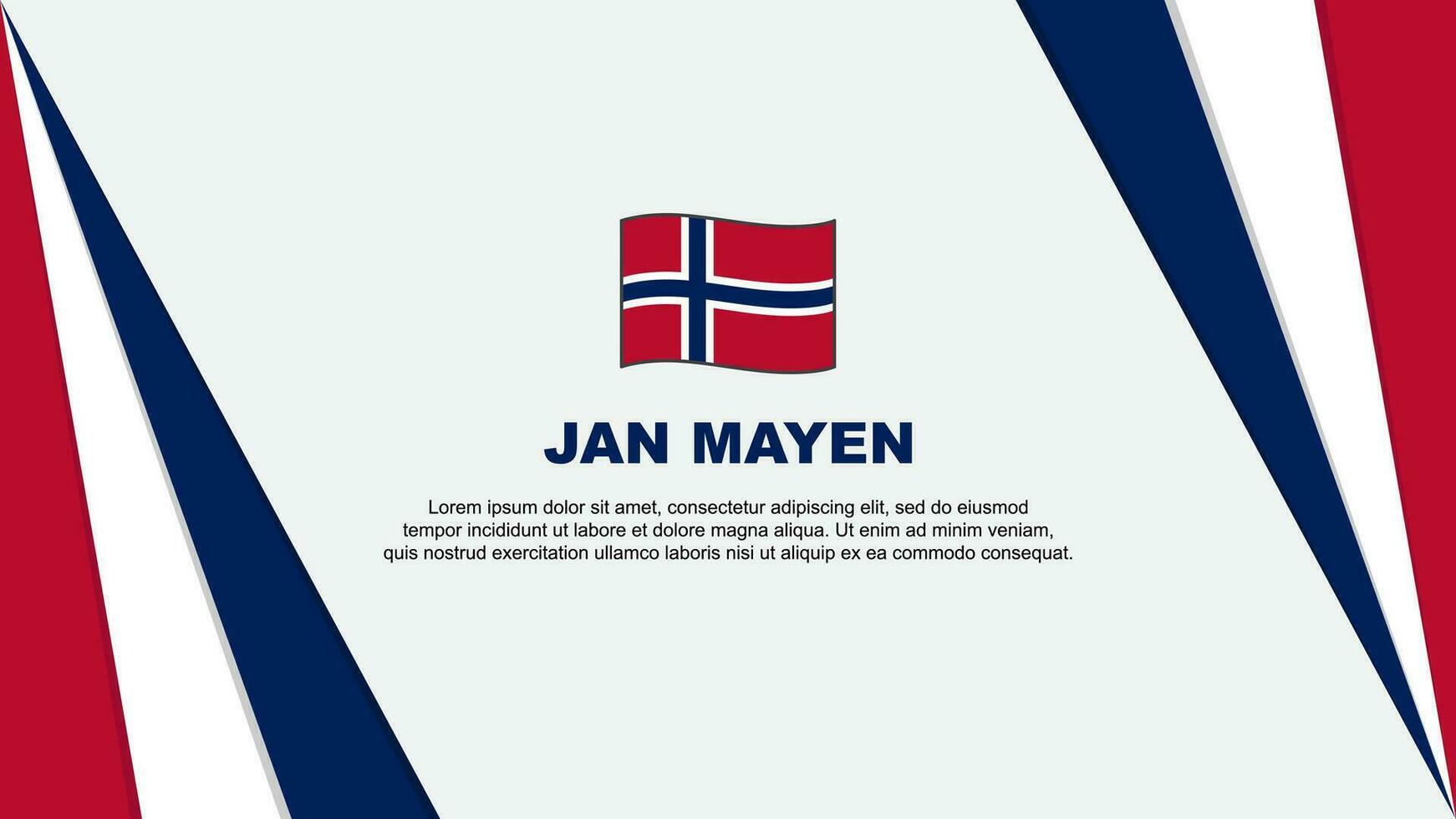 jan mayen vlag abstract achtergrond ontwerp sjabloon. jan mayen onafhankelijkheid dag banier tekenfilm vector illustratie. jan mayen vlag