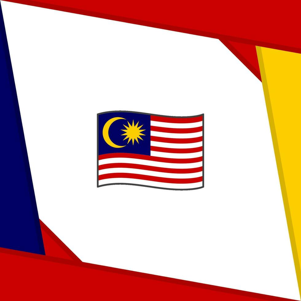 Maleisië vlag abstract achtergrond ontwerp sjabloon. Maleisië onafhankelijkheid dag banier sociaal media na. Maleisië onafhankelijkheid dag vector