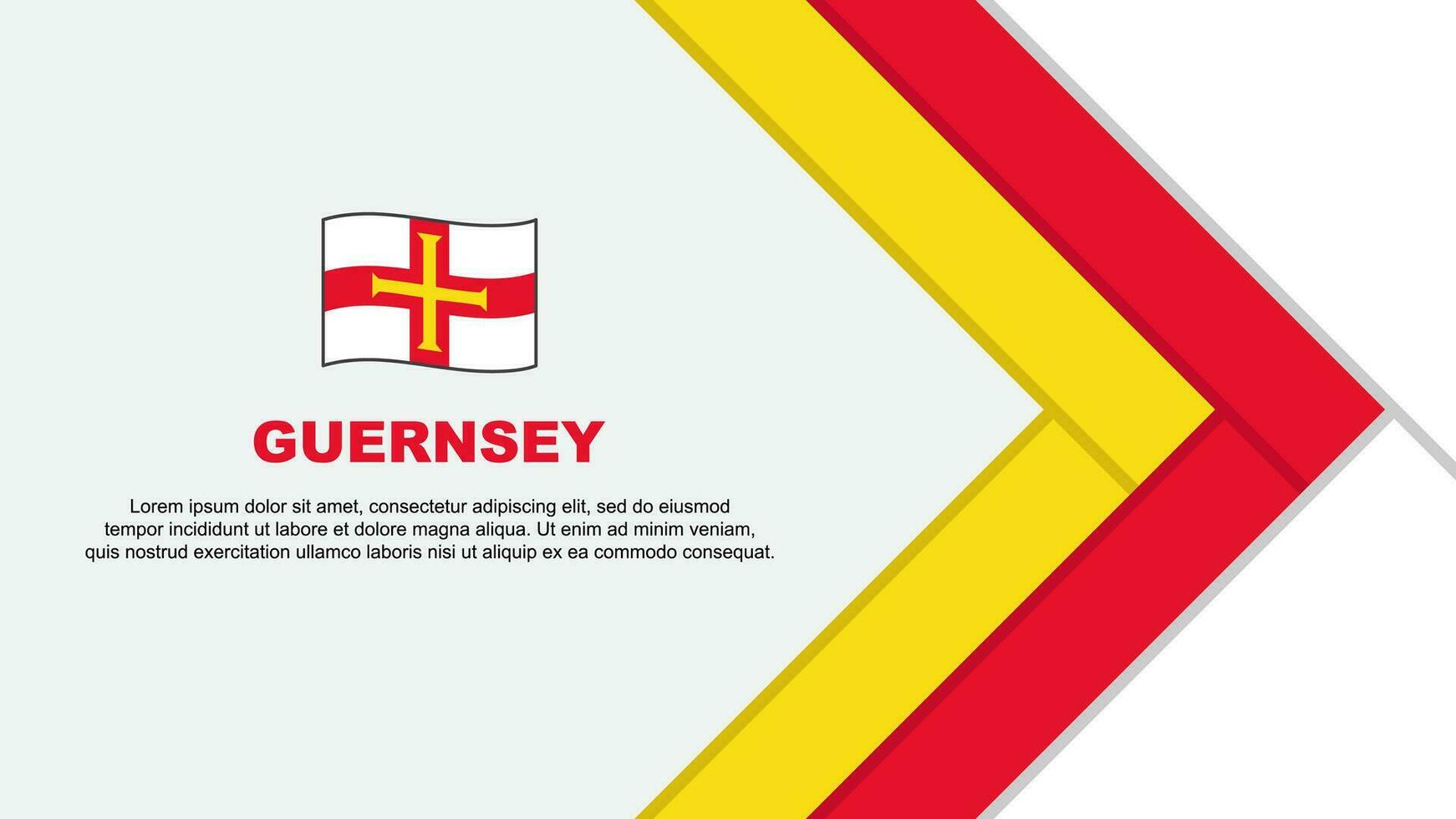 Guernsey vlag abstract achtergrond ontwerp sjabloon. Guernsey onafhankelijkheid dag banier tekenfilm vector illustratie. Guernsey tekenfilm