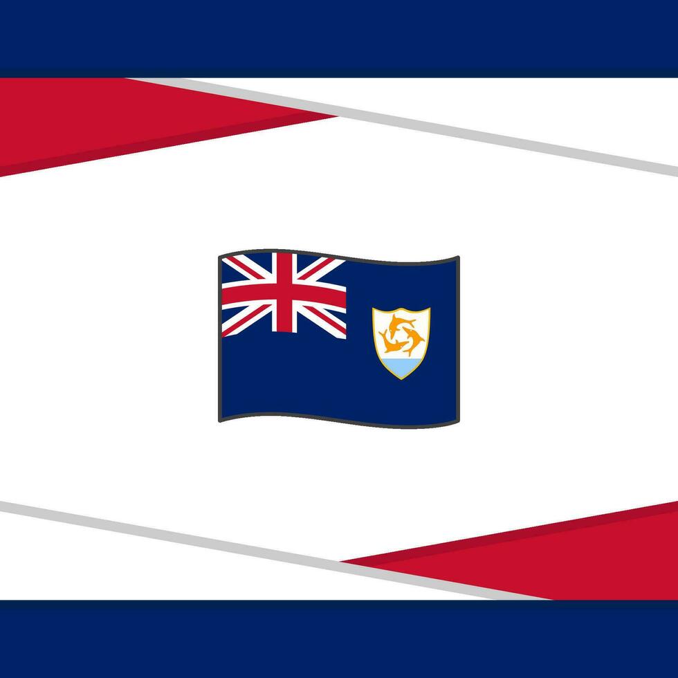 Anguilla vlag abstract achtergrond ontwerp sjabloon. Anguilla onafhankelijkheid dag banier sociaal media na. Anguilla vector