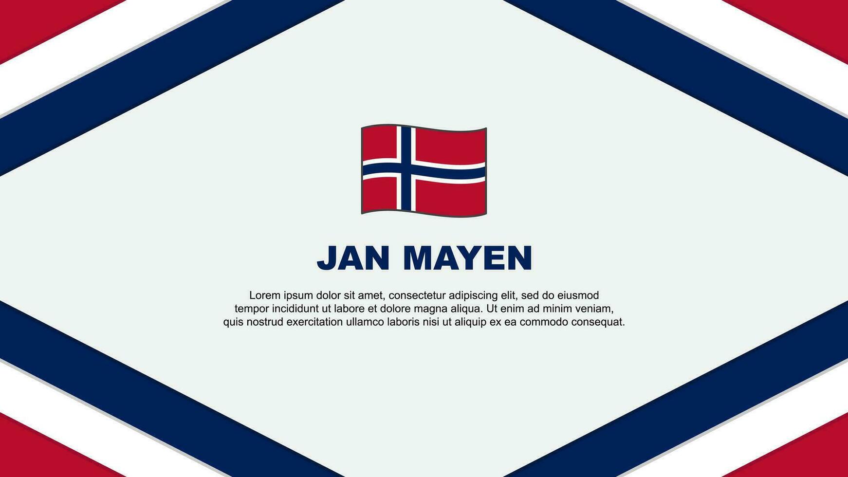 jan mayen vlag abstract achtergrond ontwerp sjabloon. jan mayen onafhankelijkheid dag banier tekenfilm vector illustratie. jan mayen sjabloon